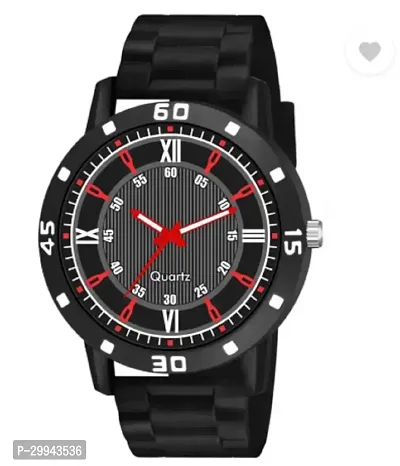 Stylish Black PU Analog For Men-thumb2