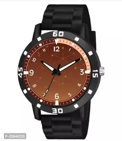 Stylish Black PU Analog For Men-thumb2