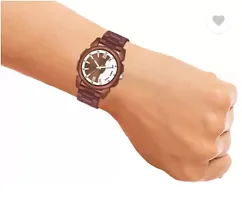 Stylish Brown PU Analog Watches For Men-thumb2