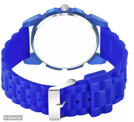 Stylish Blue PU Analog For Men-thumb2