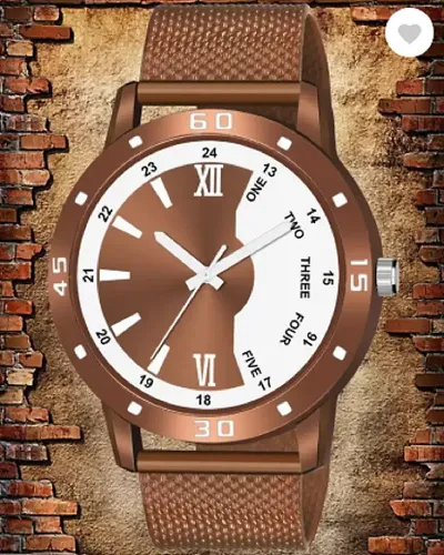 Stylish PU Analog Watch For Men