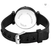 Stylish Black PU Analog Watches For Women-thumb2