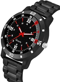 Stylish Black PU Analog Watches For Men-thumb2