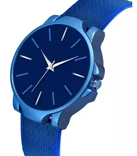 Stylish Blue PU Analog Watch For Men-thumb2