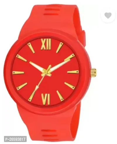 Stylish Red PU Analog Watches For Men-thumb0