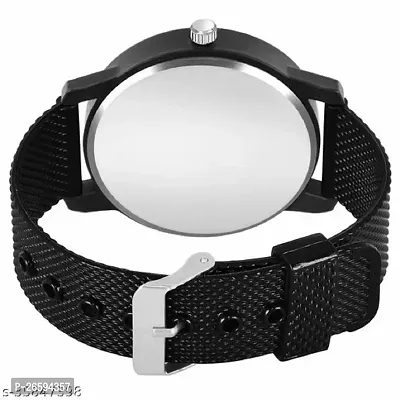 Stylish Black PU Analog Watches For Men-thumb3