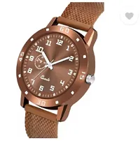 Stylish Brown PU Analog For Men-thumb1