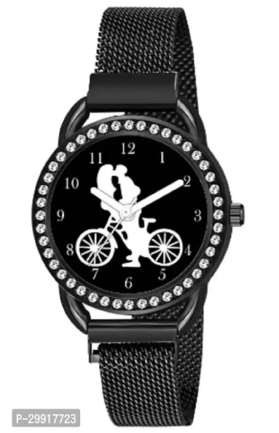 Stylish Black Metal Analog Watches For Women-thumb0