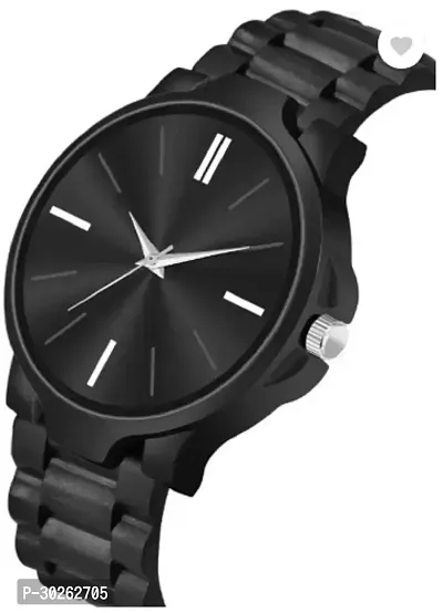 Stylish Black PU Analog Watch For Men-thumb3