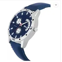 Stylish Blue Genuine Leather Analog Watches For Men-thumb2