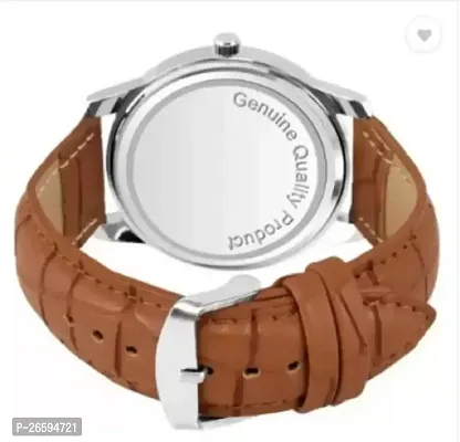 Stylish White Genuine Leather Analog Watches For Men-thumb3