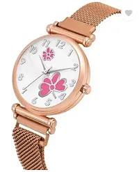 Stylish Golden Metal Analog Watches For Women-thumb2