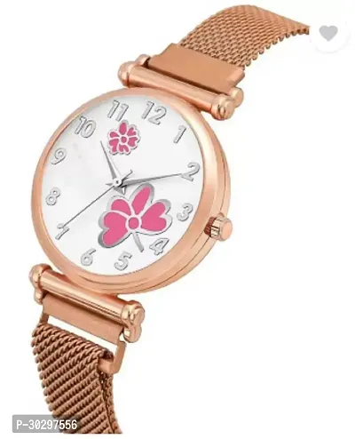 Stylish Golden Metal Analog Watches For Women-thumb3