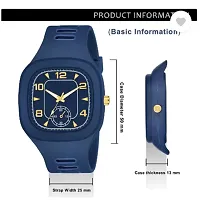 Stylish Blue PU Analog Watches For Men-thumb4