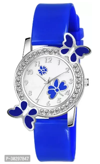 Stylish Blue PU Analog Watches For Women-thumb0