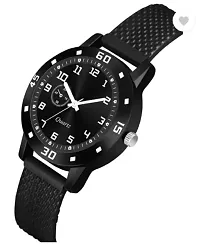 Stylish Black PU Analog Watches For Women-thumb1