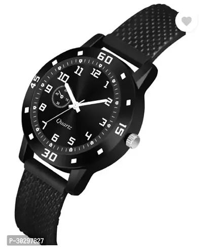 Stylish Black PU Analog Watches For Women-thumb2