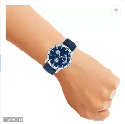 Stylish Blue Genuine Leather Analog Watches For Men-thumb4
