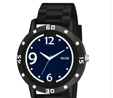 Stylish Black PU Analog Watch For Men-thumb1