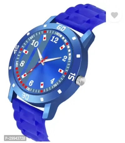 Stylish Blue PU Analog For Men-thumb3