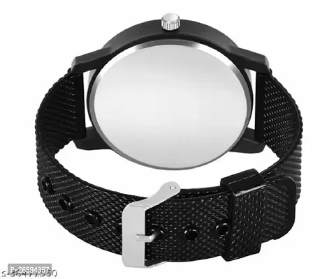 Stylish Black PU Analog Watches For Men-thumb2