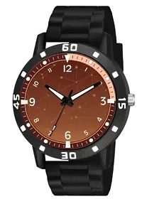 Stylish Black PU Analog For Men-thumb1