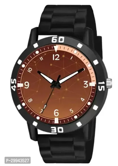 Stylish Black PU Analog For Men-thumb2