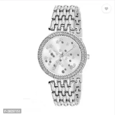 Stylish Silver Metal Analog Watches For Women-thumb0