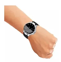 Stylish Black Genuine Leather Analog Watch For Men-thumb3