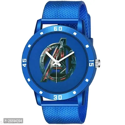 Stylish Blue PU Analog Watches For Men
