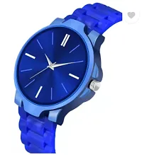 Stylish Blue PU Analog Watch For Men-thumb2