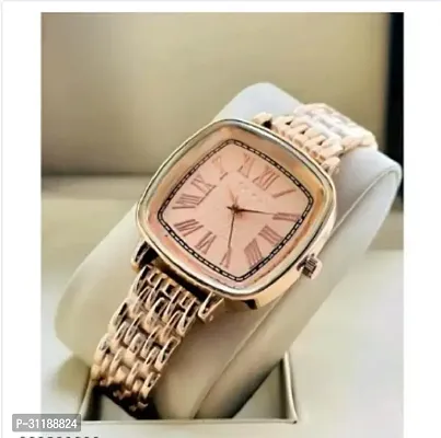 Miss Perfect G Roman Dial Square Db Gold Belt Women Analog Watch-thumb0