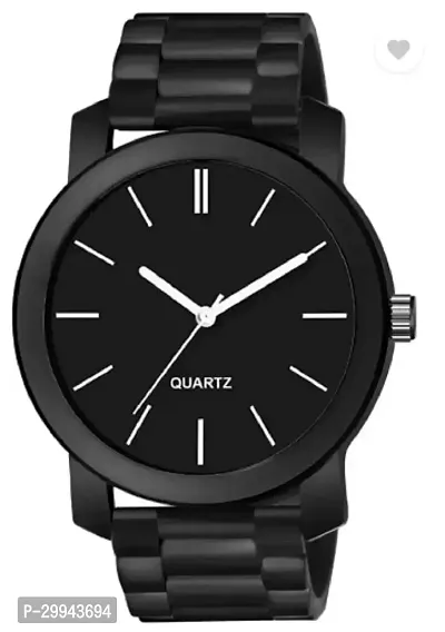 Stylish Black PU Analog For Men-thumb0