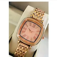 Miss Perfect G Roman Dial Square Db Gold Belt Women Analog Watch-thumb1