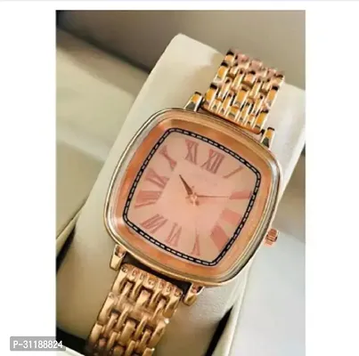 Miss Perfect G Roman Dial Square Db Gold Belt Women Analog Watch-thumb2