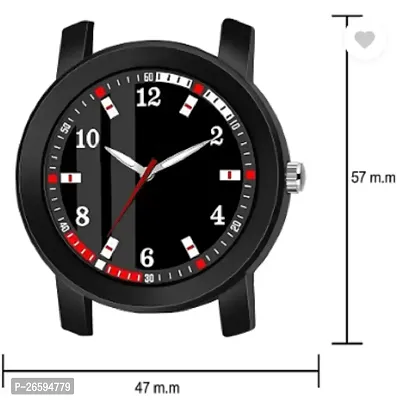 Stylish Black PU Analog Watches For Men-thumb3