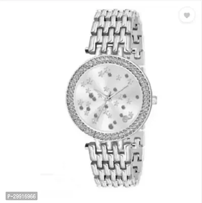 Stylish Silver Metal Analog Watches For Women