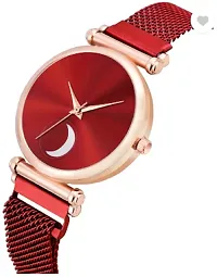 Stylish Red Metal Analog Watches For Women-thumb2