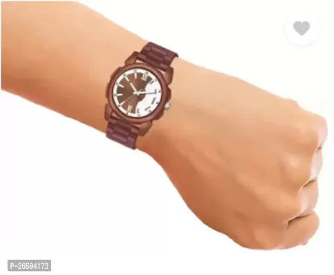 Stylish Brown PU Analog Watches For Men-thumb5