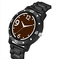 Stylish Black PU Analog Watch For Men-thumb2