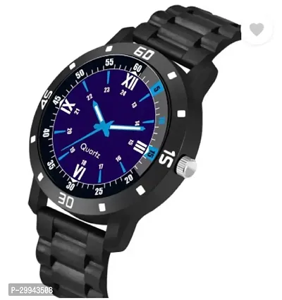 Stylish Black PU Analog For Men-thumb3