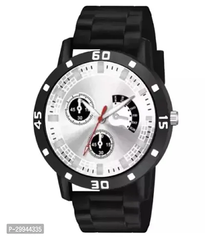 Stylish Black PU Analog For Men-thumb2