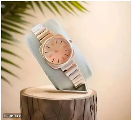 Stylish Golden Metal Analog Watches For Women-thumb2