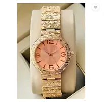 Stylish Golden Metal Analog Watches For Women-thumb1