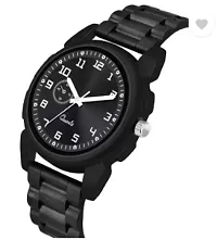 Stylish Black PU Analog Watch For Men-thumb2