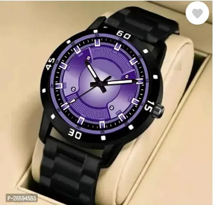 Stylish Purple PU Analog Watches For Men-thumb0