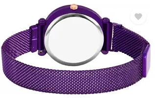 Women 12 Diamond Purple Magnet Strap Girls Women-thumb1