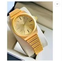 Stylish Golden Metal Analog Watches For Women-thumb2