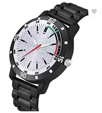 Stylish Black PU Analog Watch For Men-thumb2