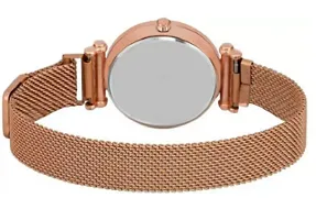 Stylish Golden Metal Analog Watches For Women-thumb1